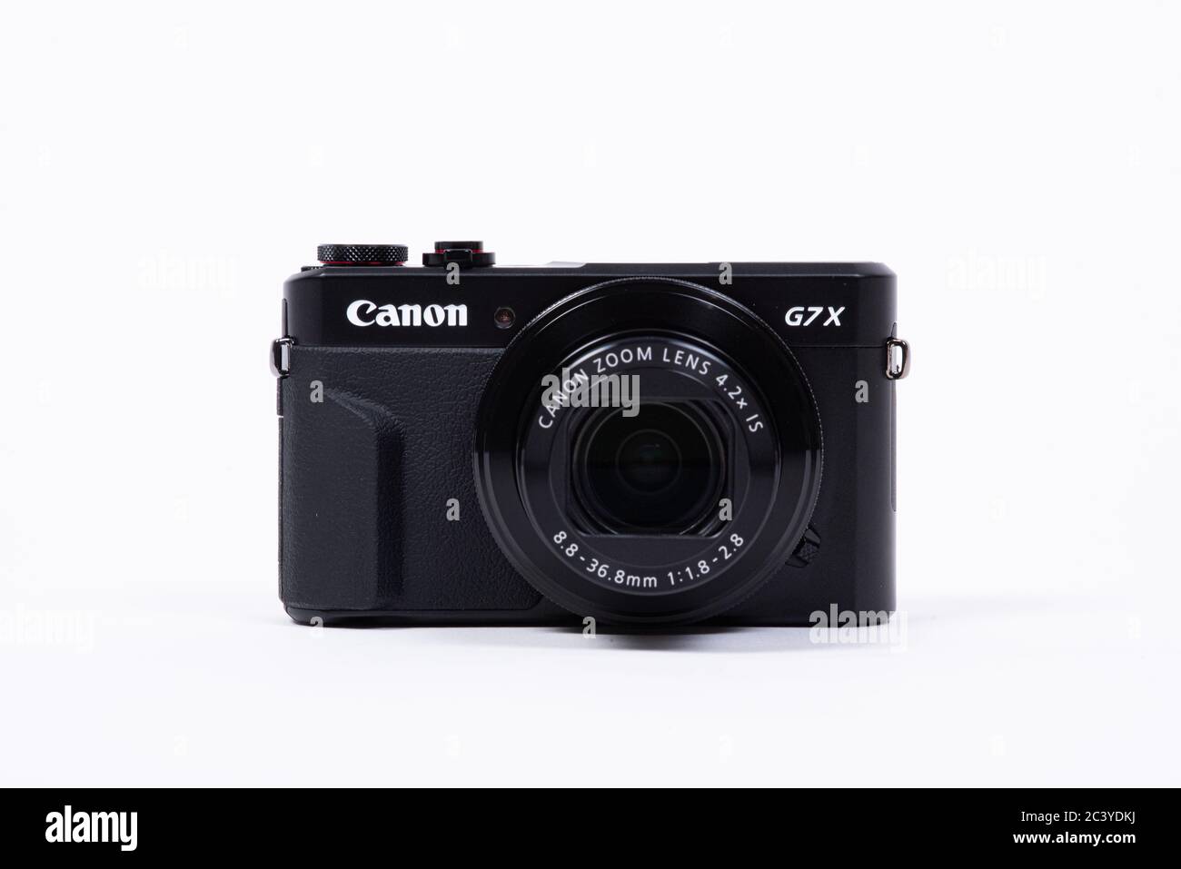 Gothenburg, Sweden - June 2019: Canon PowerShot G7 X Mark II compact digital camera. Stock Photo