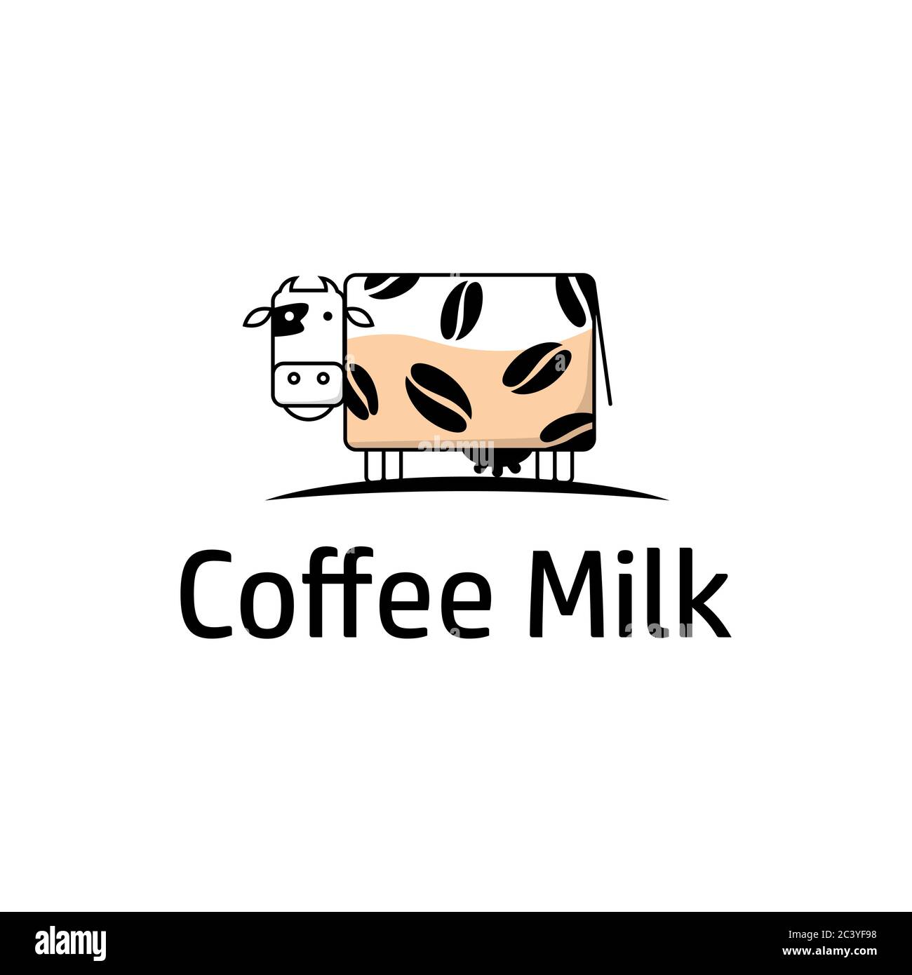 Cow head dairy logo design Royalty Free Vector Image