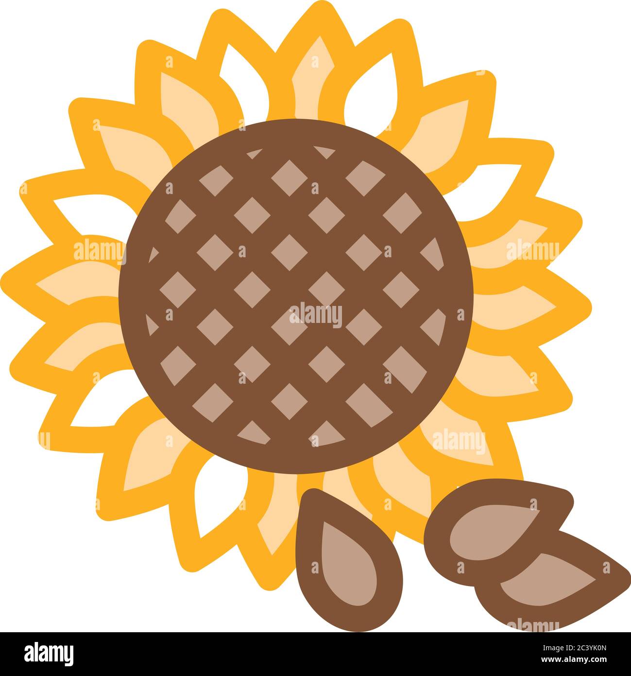 sunflower seeds icon vector outline illustration Stock Vector Image ...