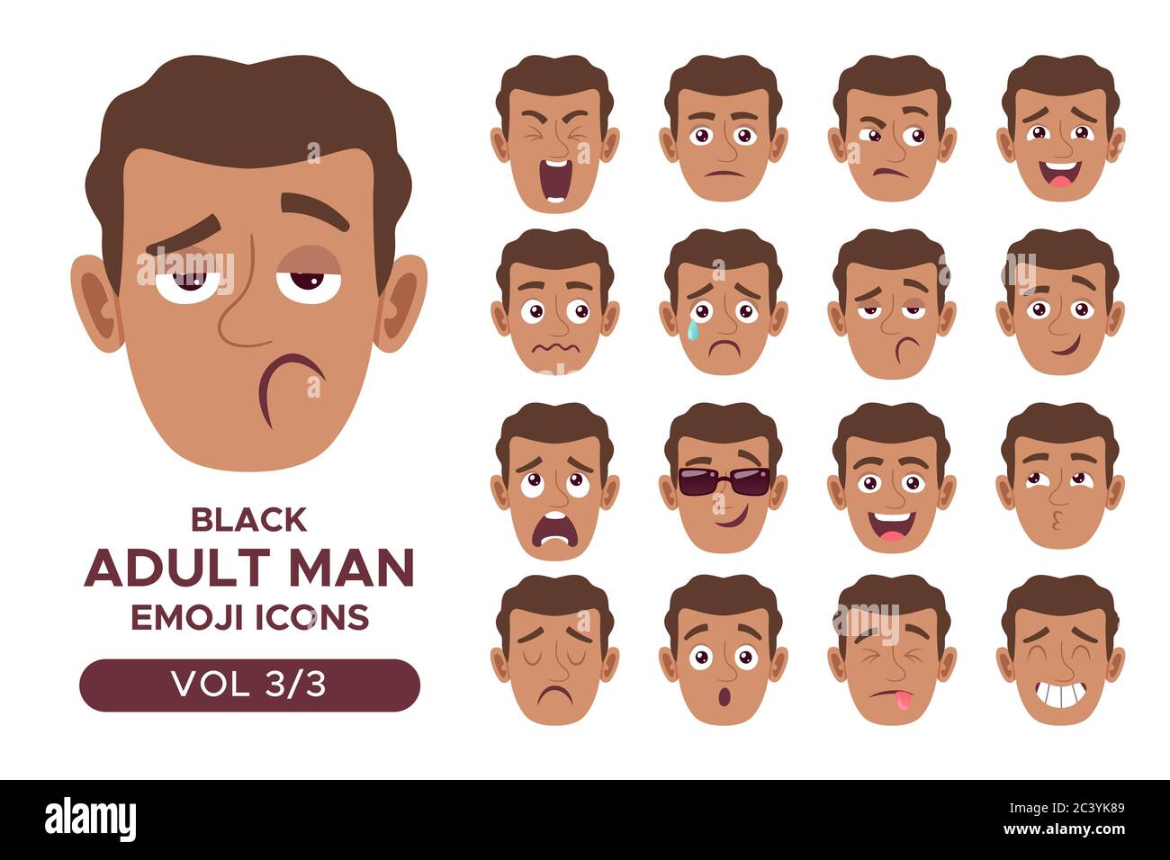 Male man boy black tone people - Avatar & Emoticons Icons