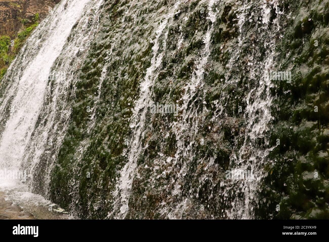 a waterfall at Rock Garden, Uttar Marg, Rock Garden of Chandigarh, Sector 1, Chandigarh Stock
