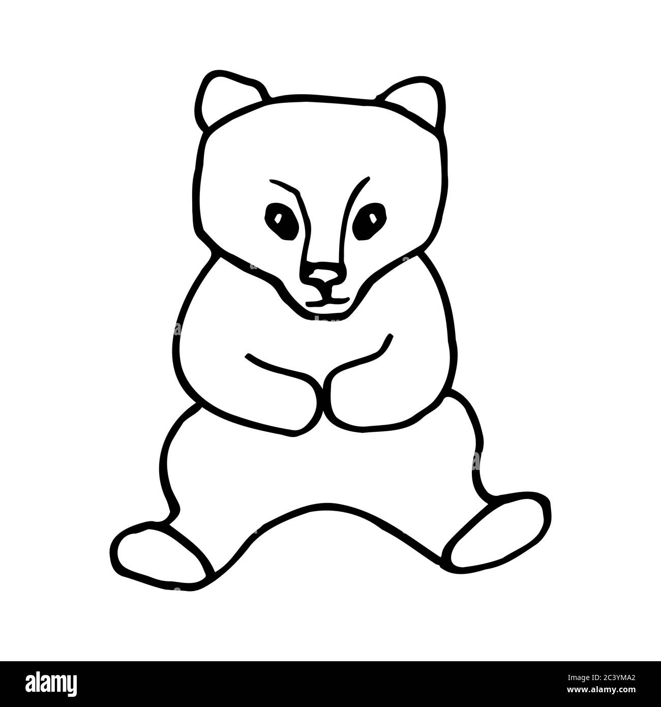 Imagem De Pessoa Triste - Panda Black And White Drawing - Free Transparent  PNG Clipart Images Download