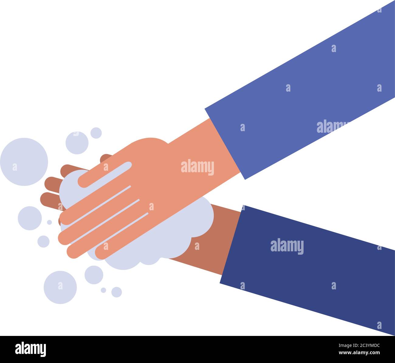 Hands washing with bubbles design, Hygiene wash health and clean theme ...