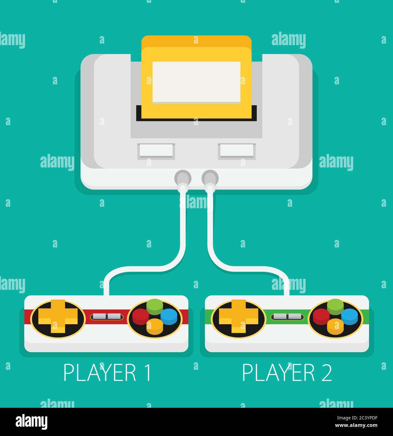 Flat design vector illustration concept of game environment, tools and ...