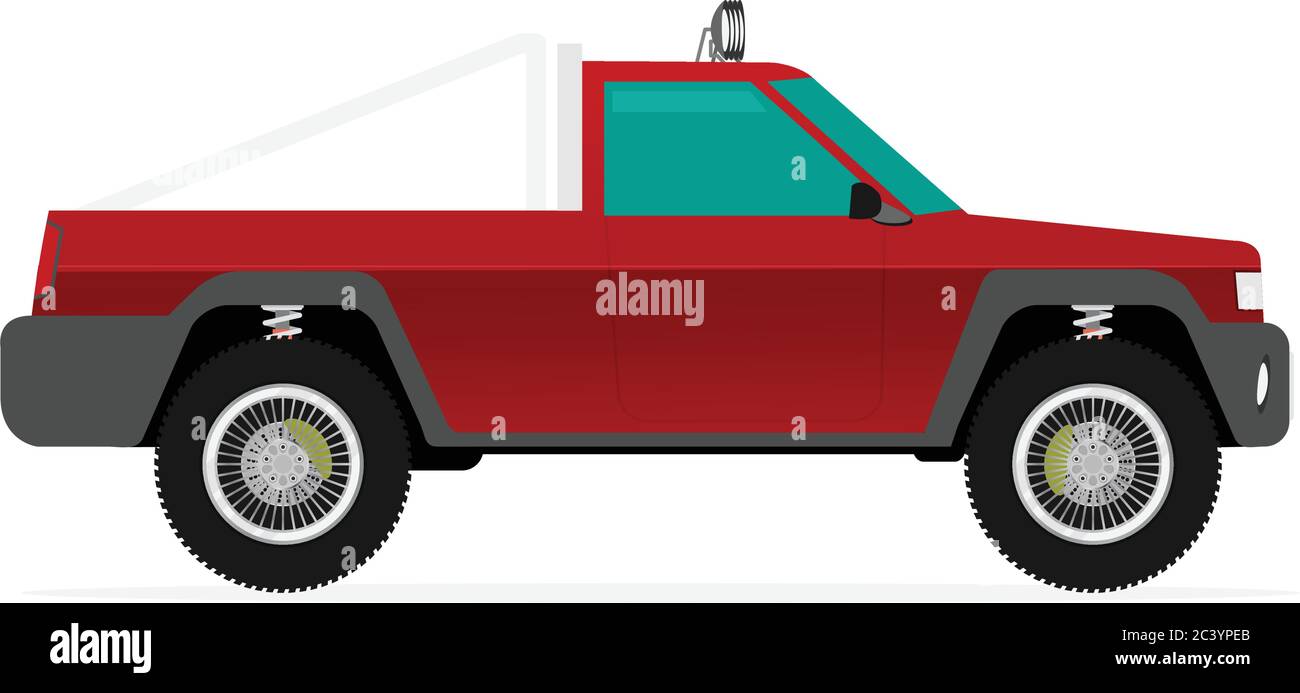 Flat vector off-road car isolated on white background Stock Vector ...