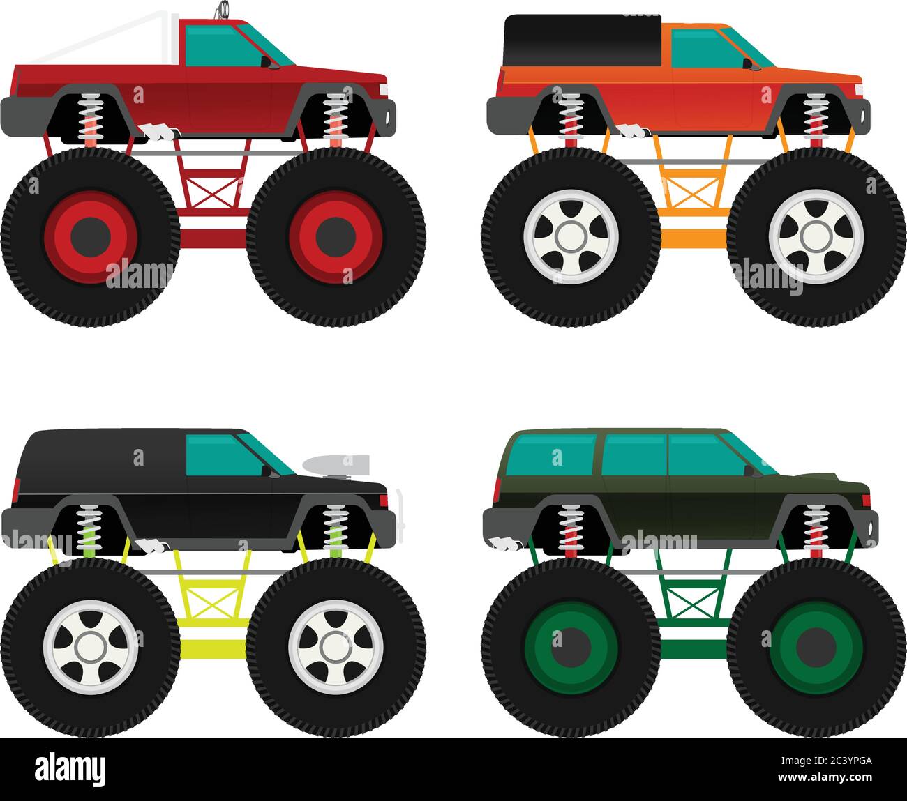 Monster truck Stock Vector Images - Alamy