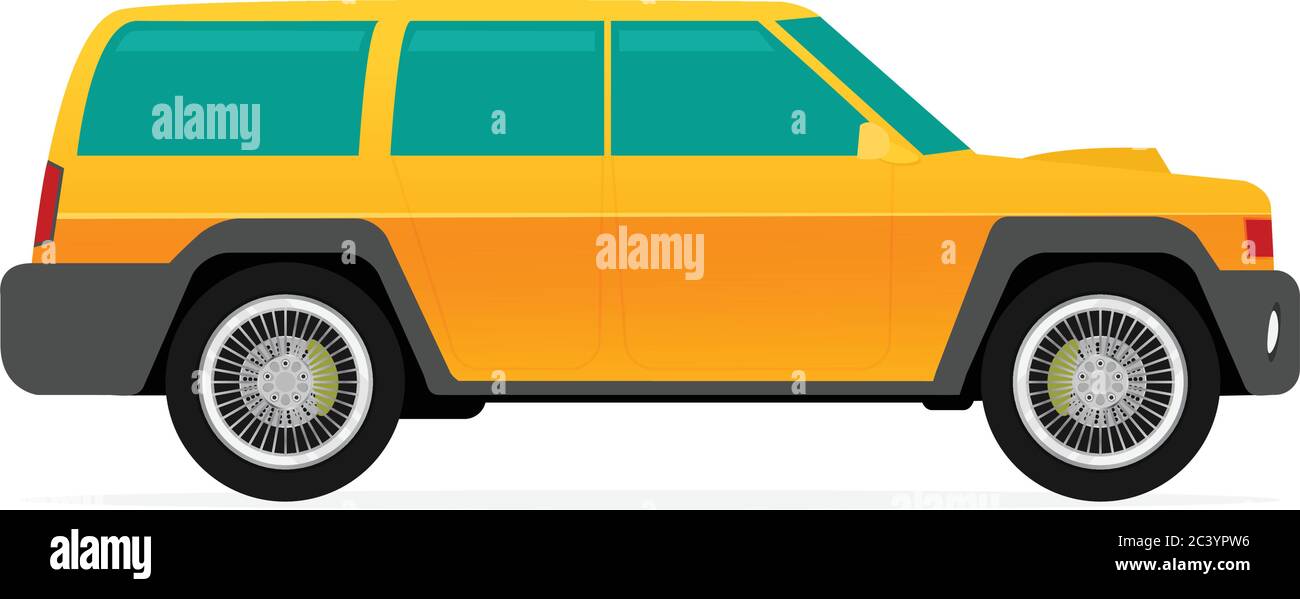 Flat vector off-road car isolated on white background Stock Vector ...