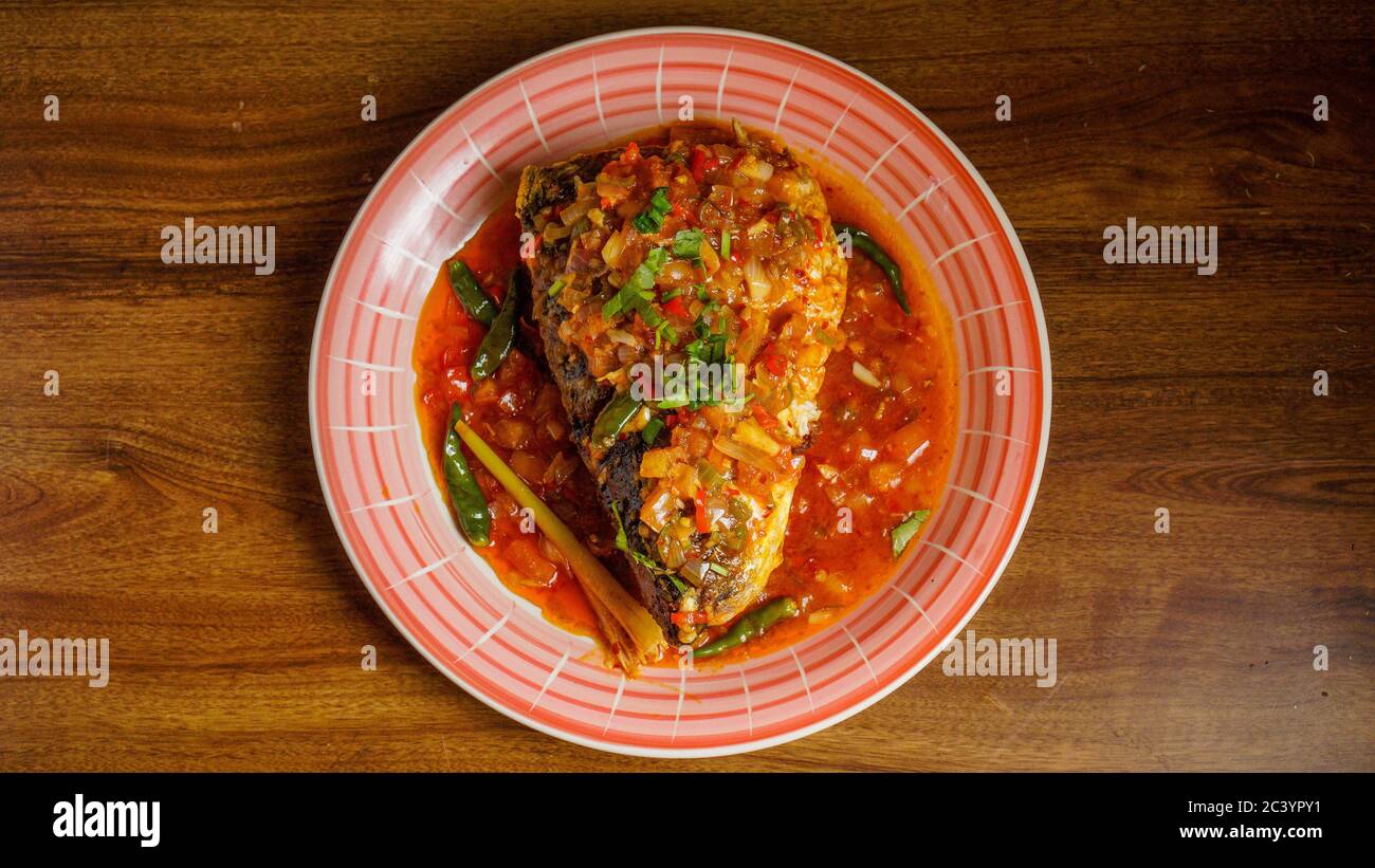 Thai Malay sweet, sour and spicy fish.This mouthwatering dish is a
