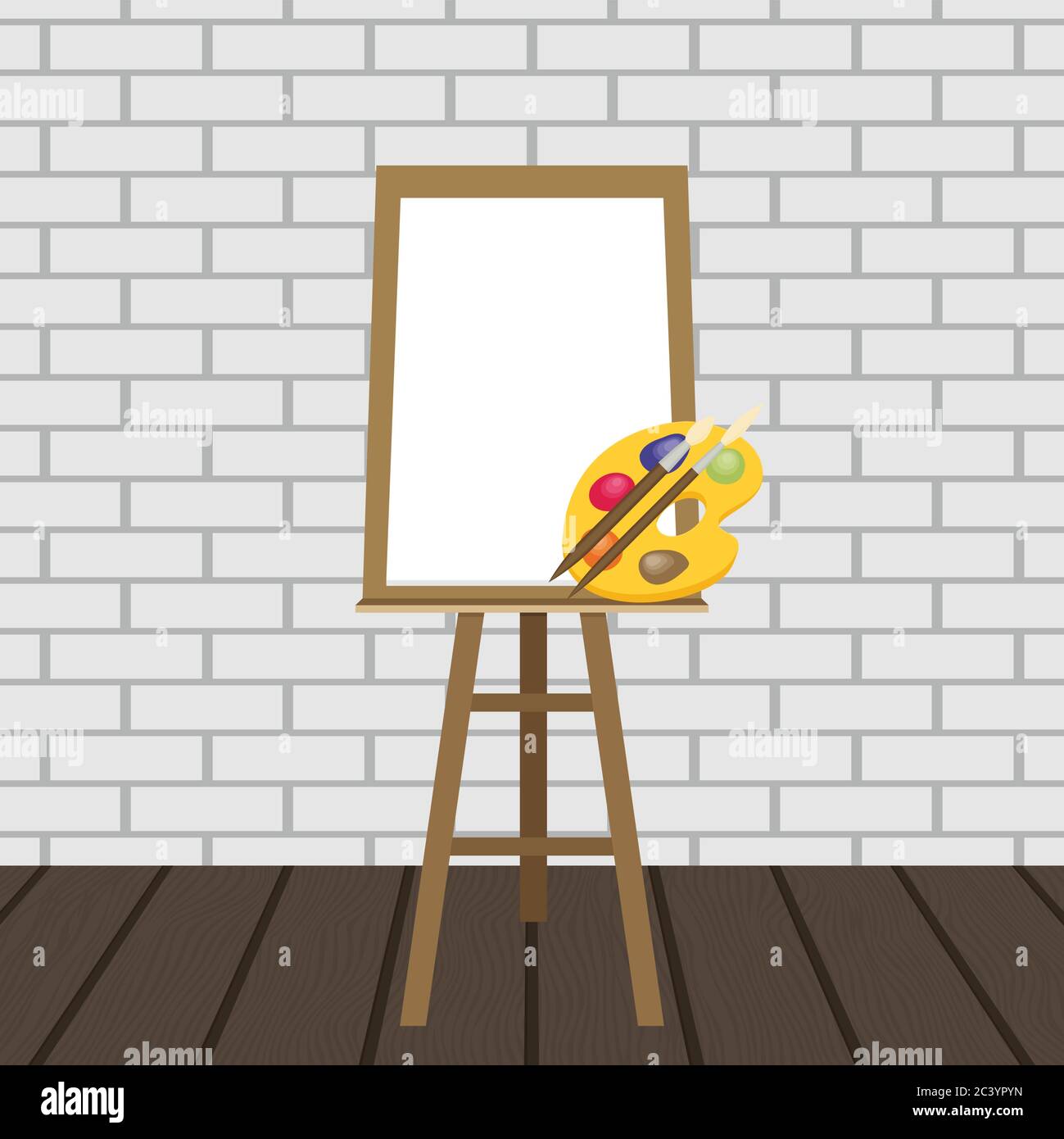 easel flat vector Stock Vector Image & Art Alamy