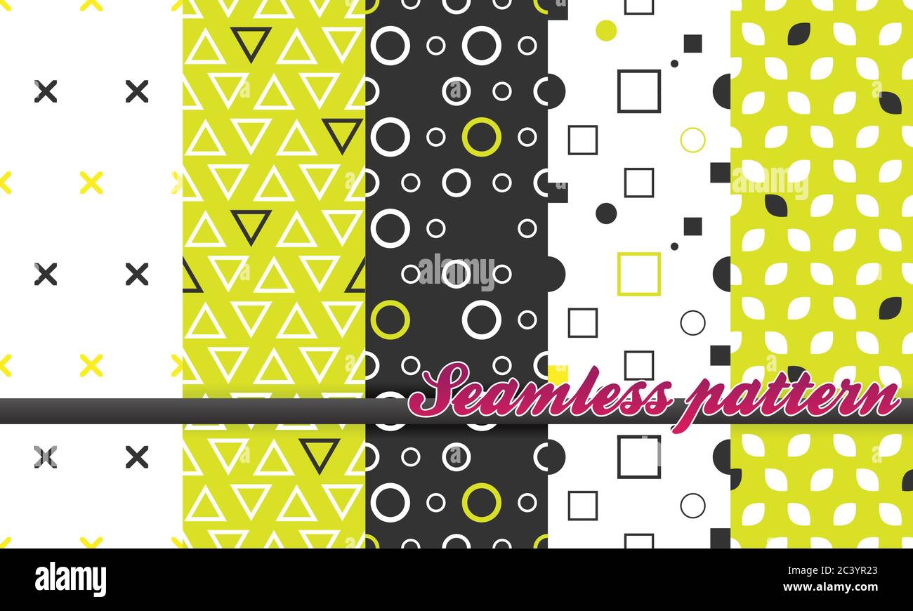 Seamless patterns set collection Stock Vector Image & Art - Alamy
