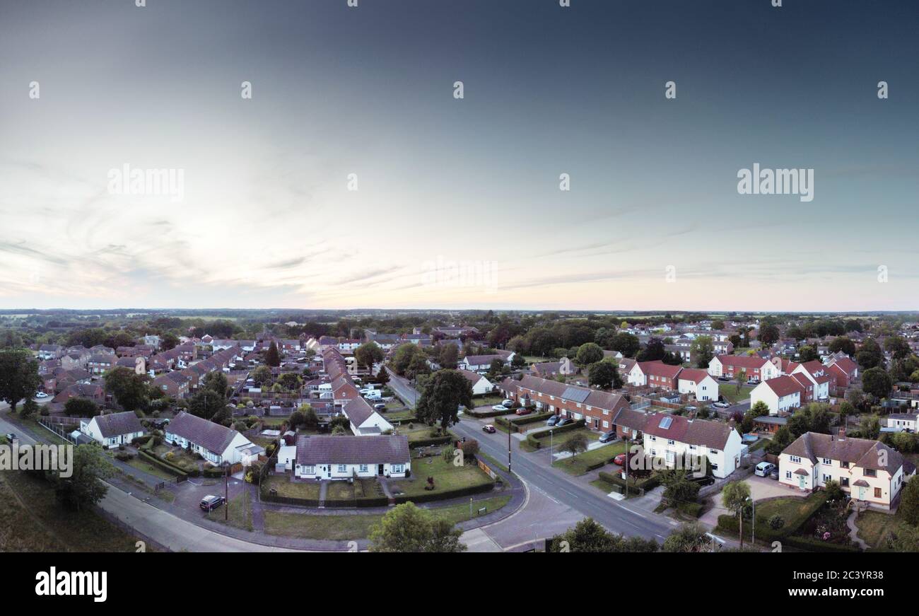 panoramic aerial of hatfield peverel a small village in essex england Stock Photo Alamy