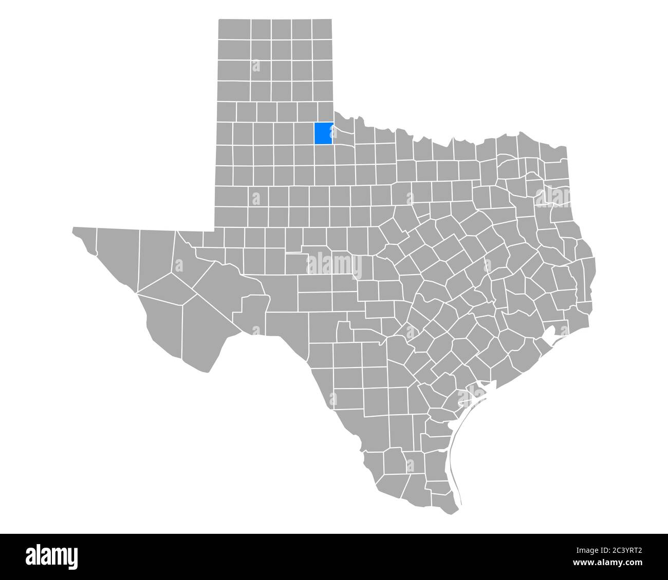 Map of Cottle in Texas Stock Photo - Alamy