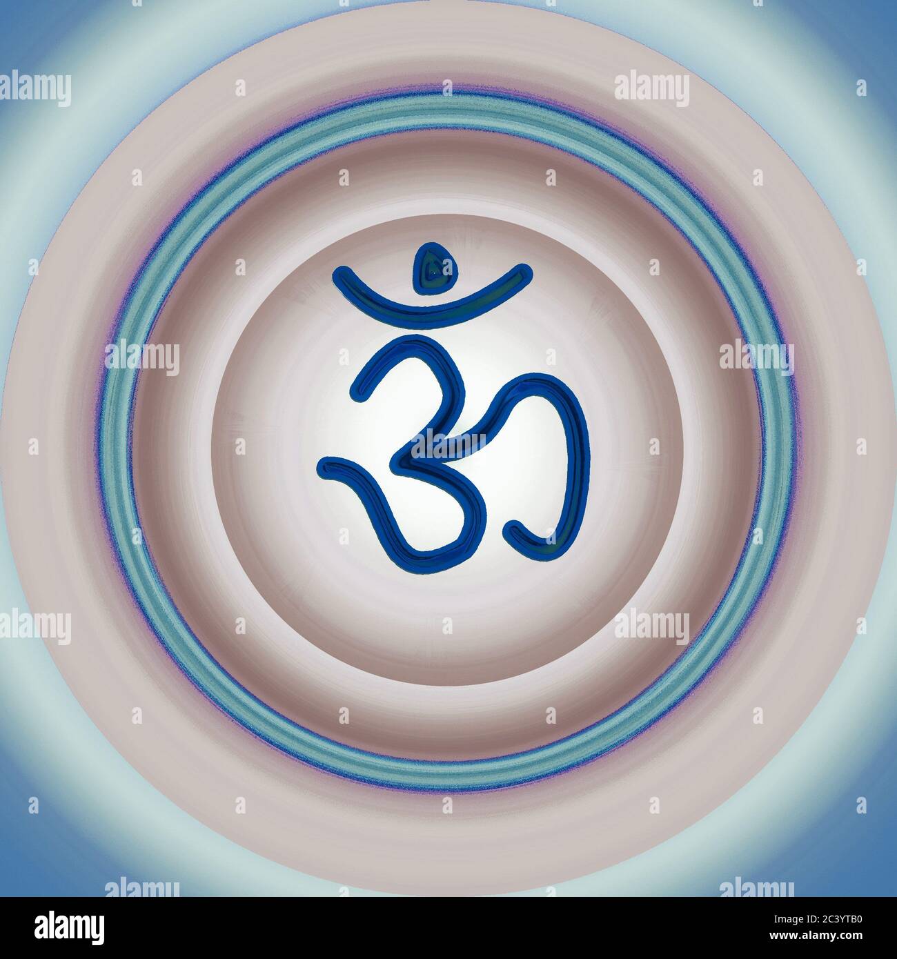 om and  colorful meditation background Stock Photo