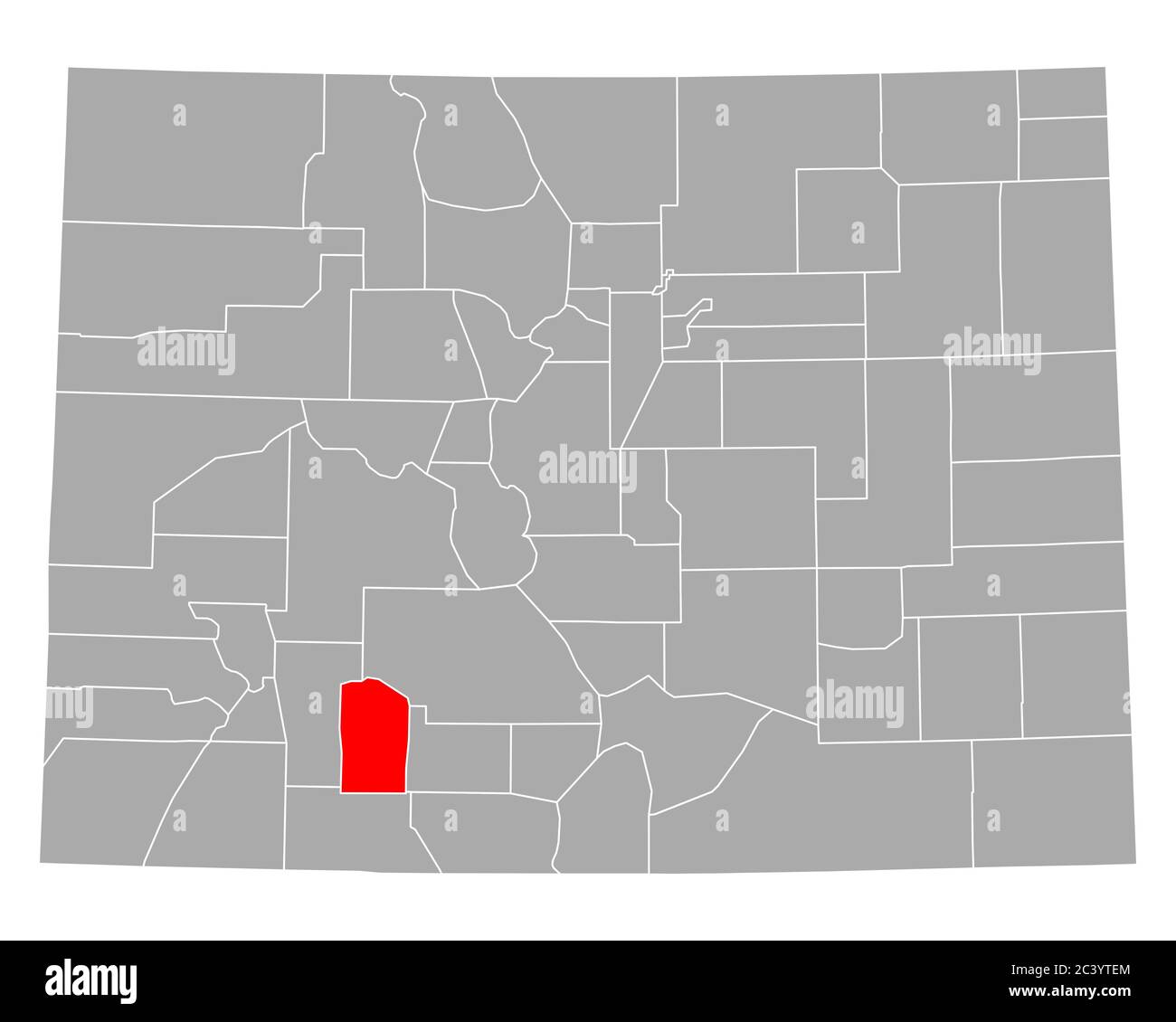 Map of Mineral in Colorado Stock Photo - Alamy