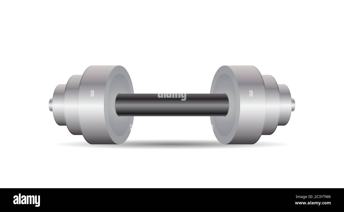 Dumbbells isolated on a white background Stock Vector