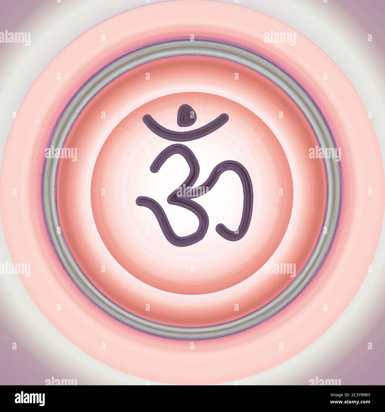 om and  colorful meditation background Stock Photo