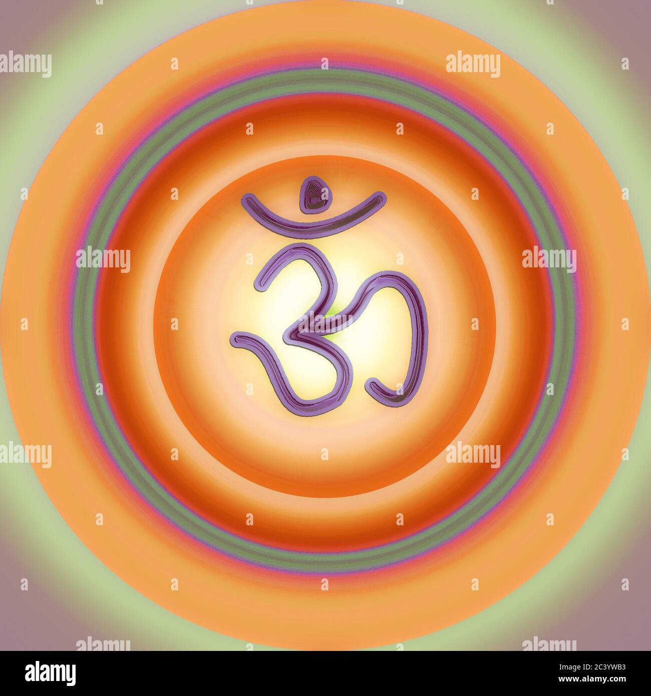 om and  colorful meditation background Stock Photo