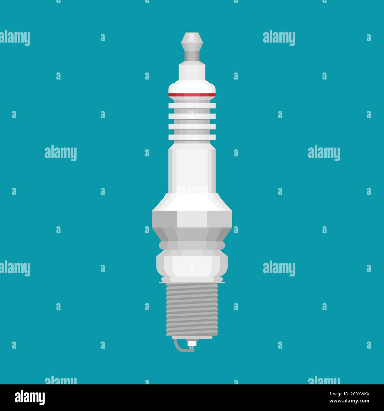 Car spark plug flat vector icon Stock Vector Image & Art Alamy