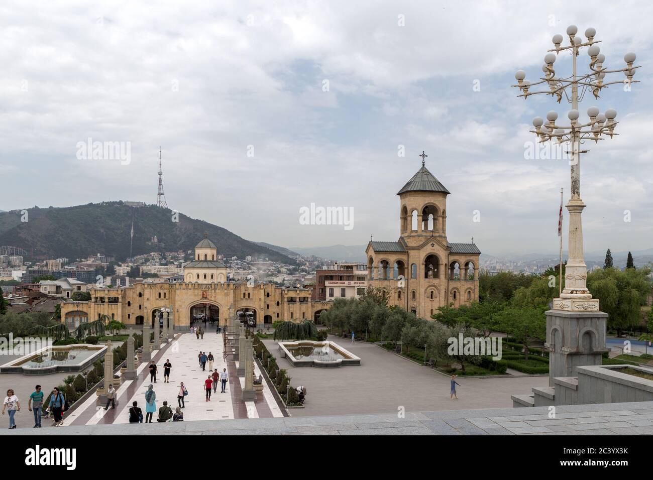 Bell Tower & entrance, Holy Trinity Cathedral of Tbilisi aka Sameba is ...