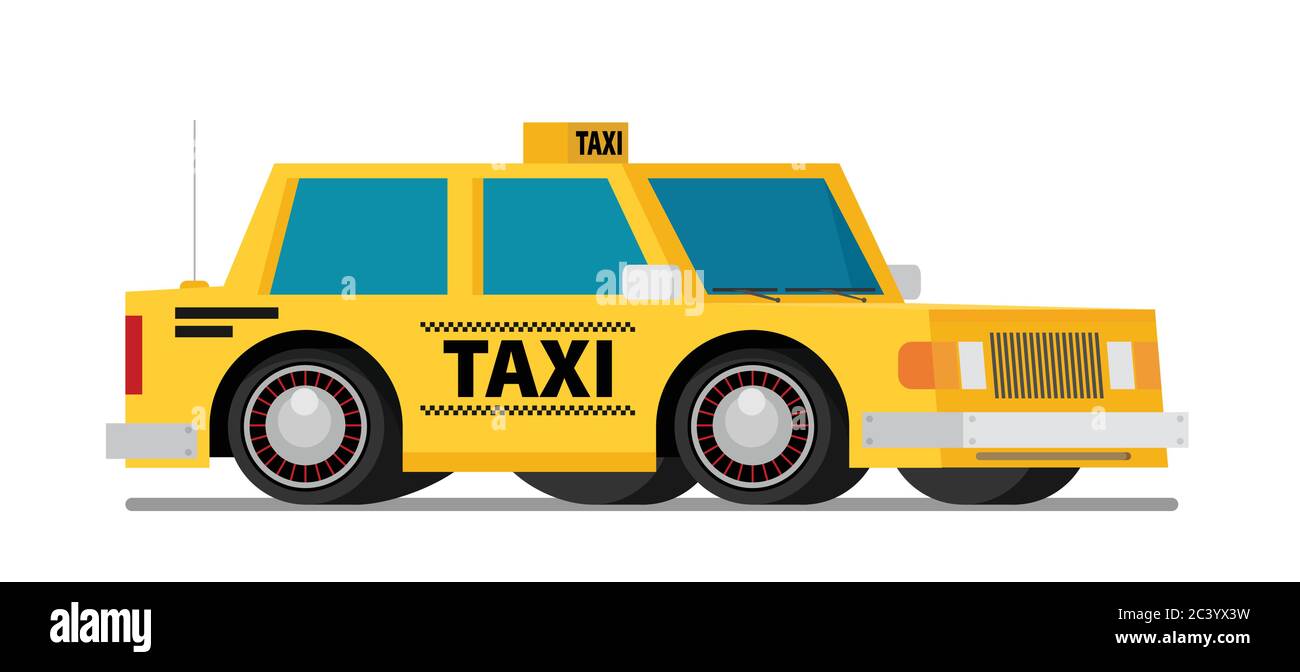 Taxi car flat design vector Stock Vector