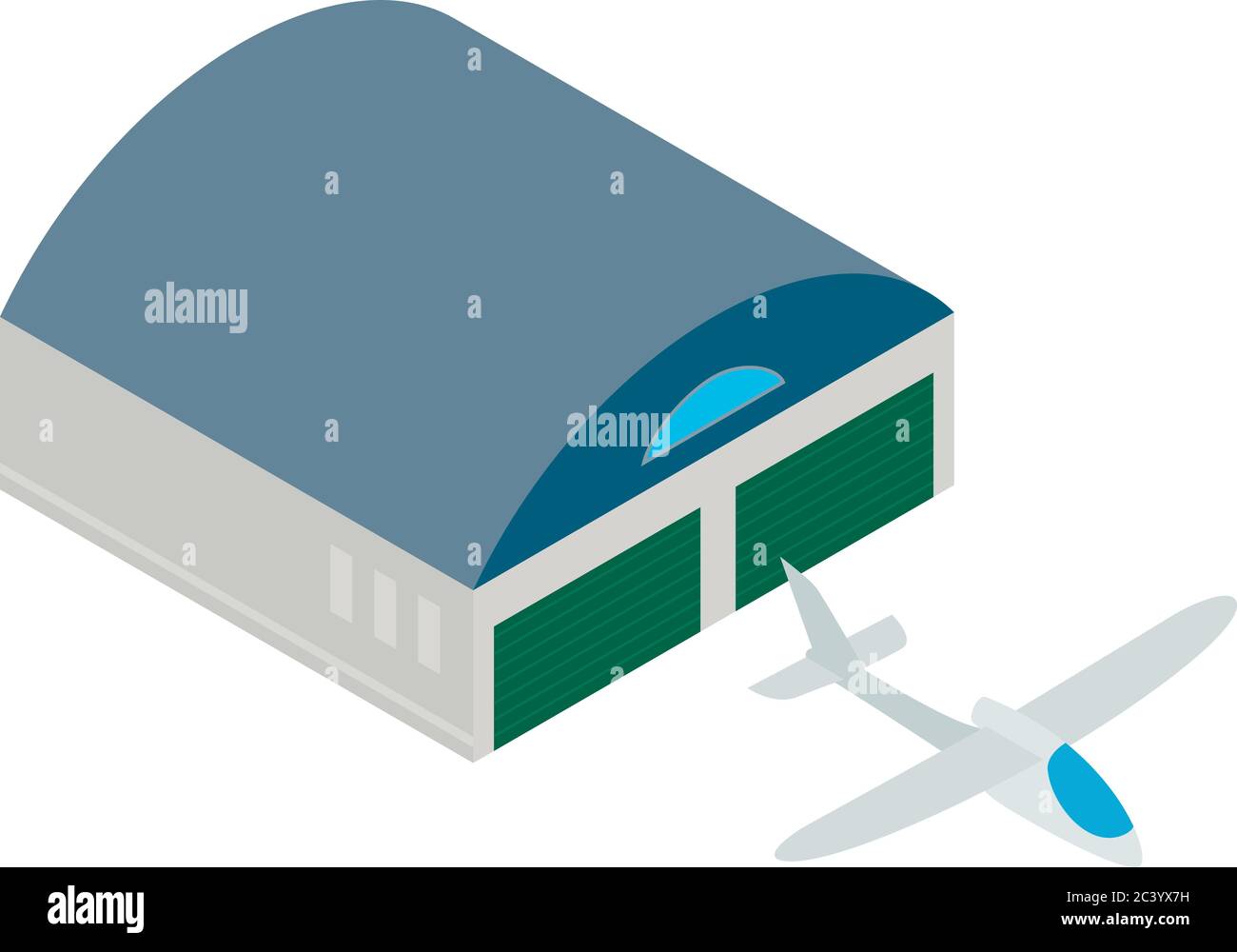 Sailplane icon, isometric style Stock Vector