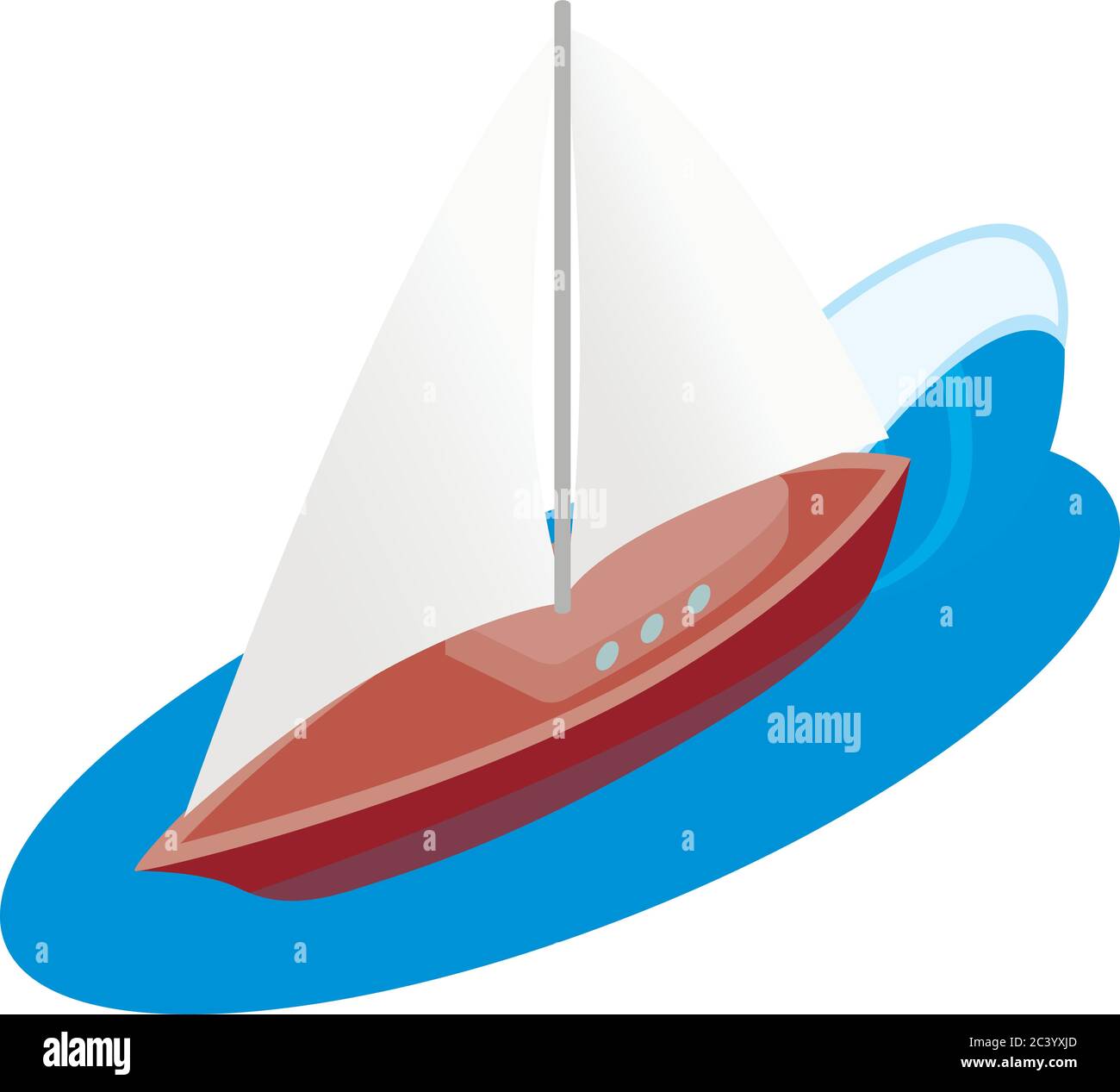 Sailing yacht icon, isometric style Stock Vector Image & Art - Alamy