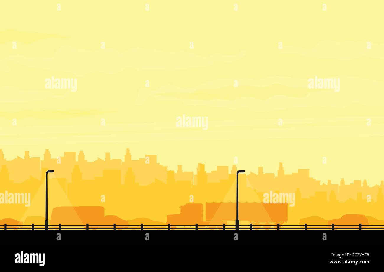 Flat design urban landscape illustration Stock Vector Image & Art - Alamy