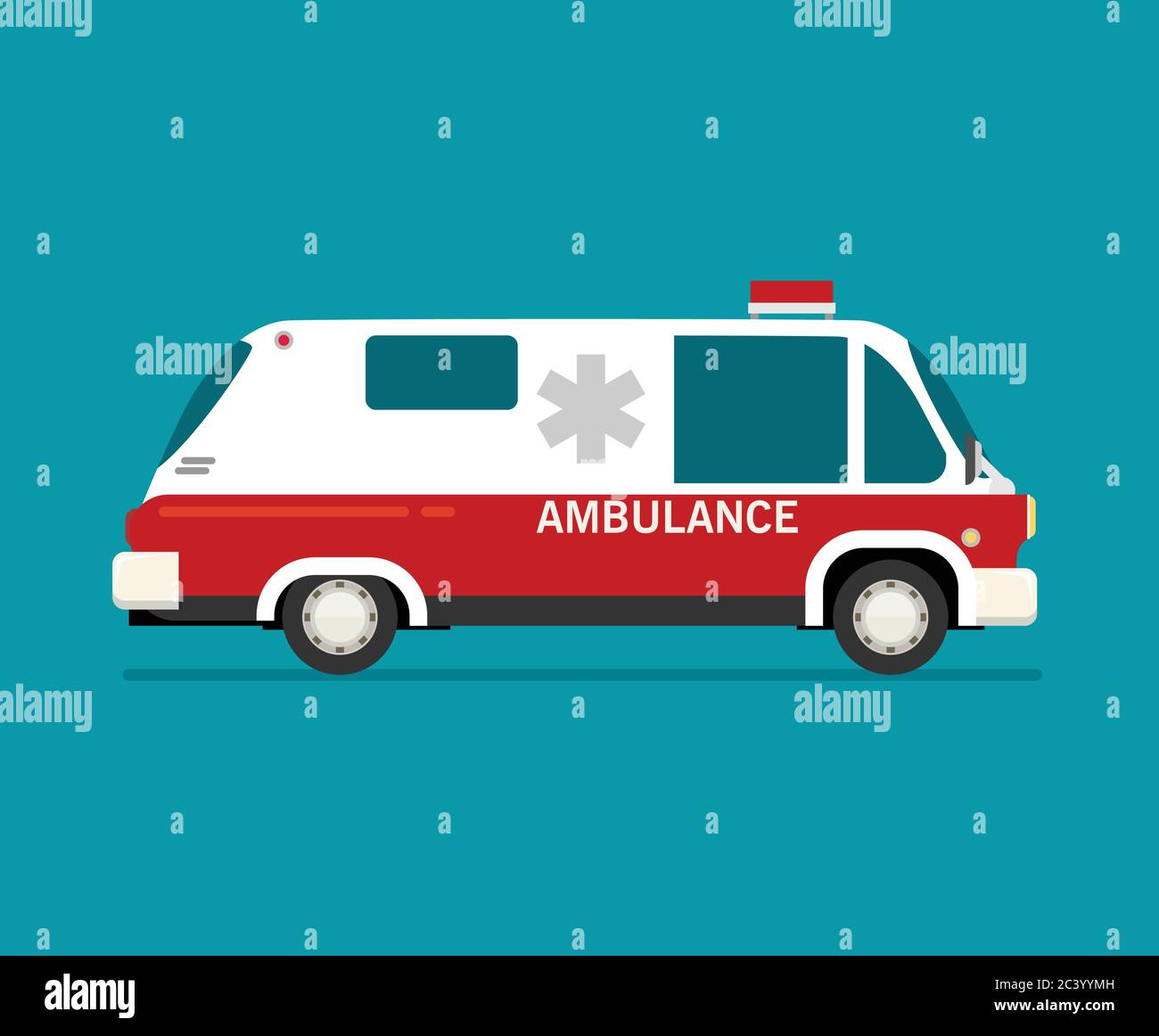Retro ambulance vector car Stock Vector Image & Art - Alamy