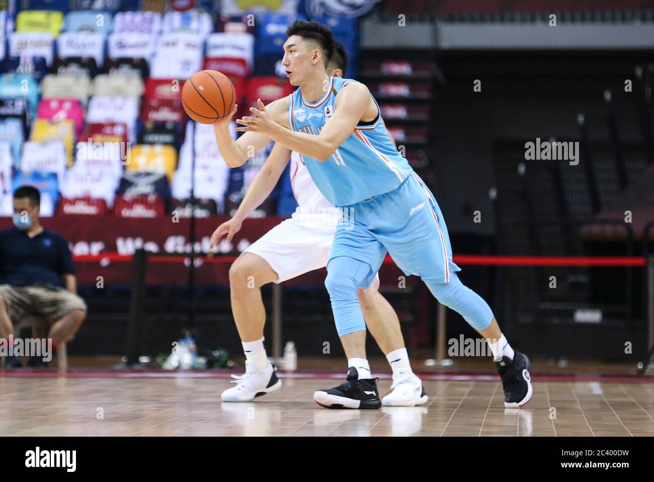 Chinese Professional Basketball Player Kyranbek Makan Of Xinjiang