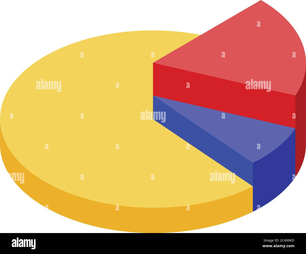 Tax pie chart icon, isometric style Stock Vector