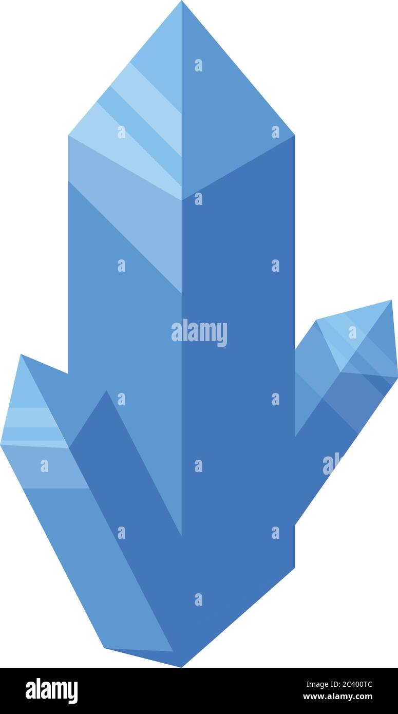 Crystal nanotechnology icon, isometric style Stock Vector