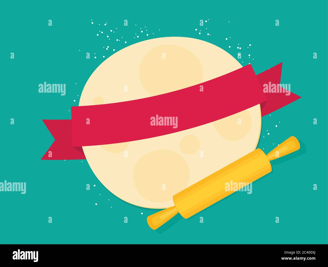 Dough with rolling pin flat vector Stock Vector Image & Art Alamy