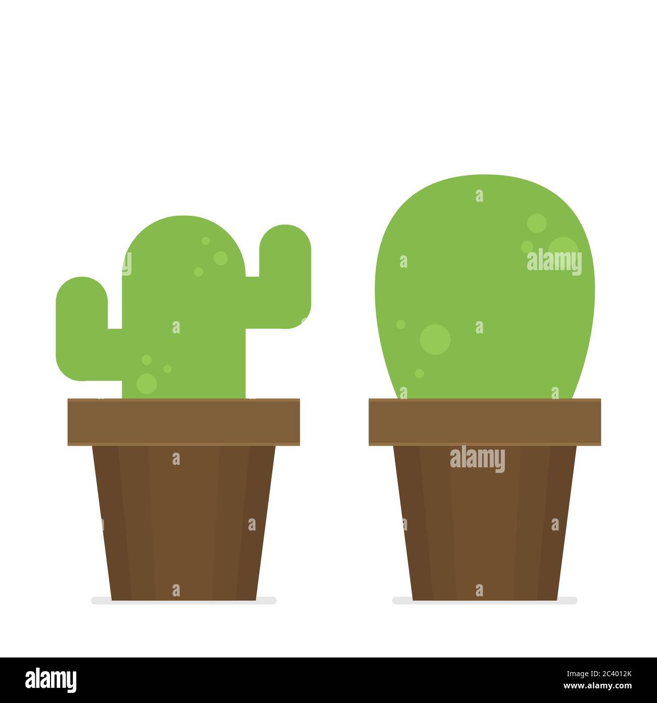 Flat vector cactus in pot set Stock Vector Image & Art - Alamy