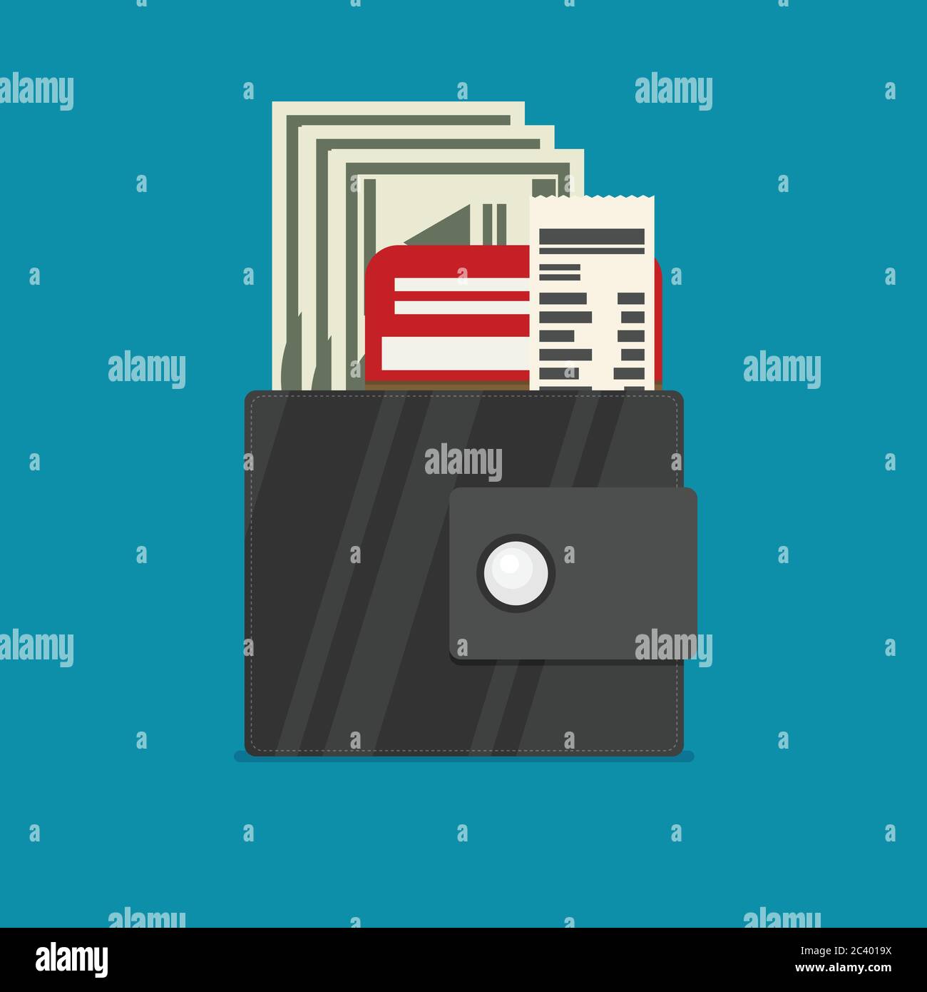 Wallet. Flat style vector illustration Stock Vector
