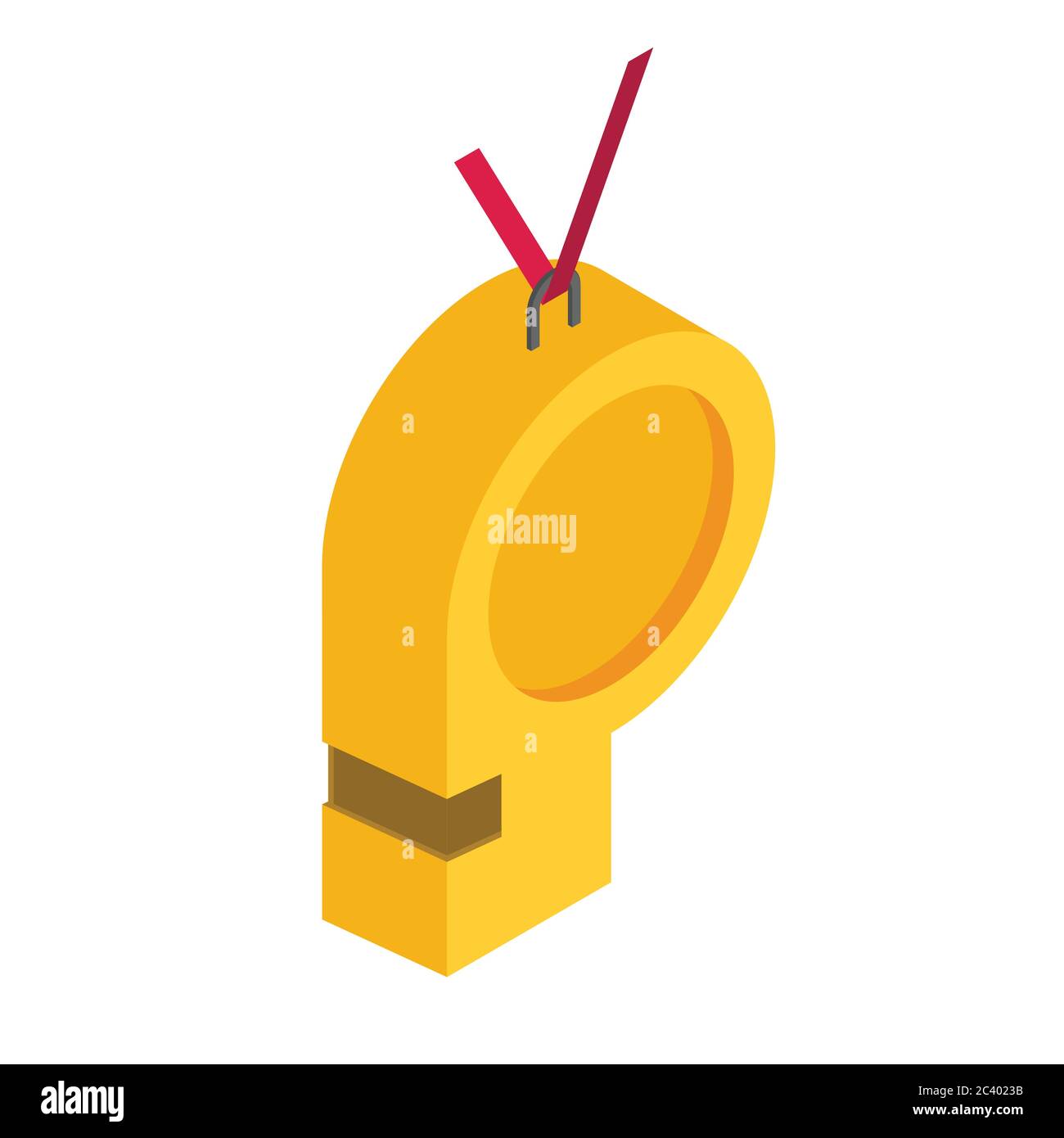 Sport whistle icon. Flat illustration Stock Vector