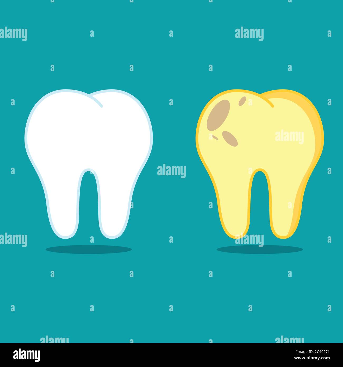 Tooth icon flat vector Stock Vector Image & Art - Alamy