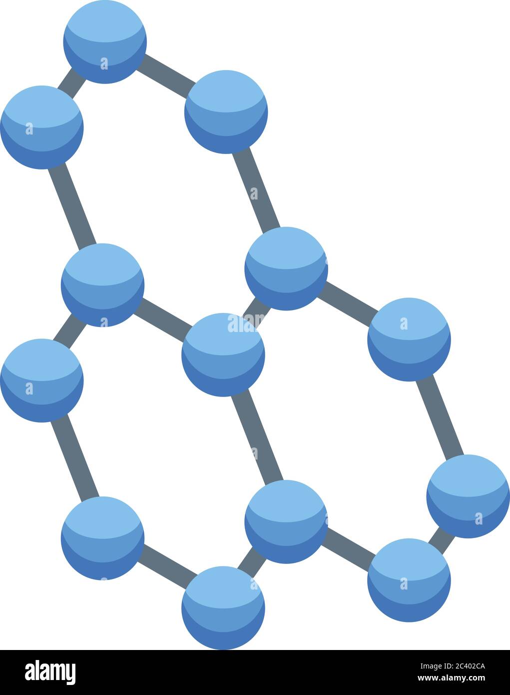 Nanotechnology molecule icon, isometric style Stock Vector