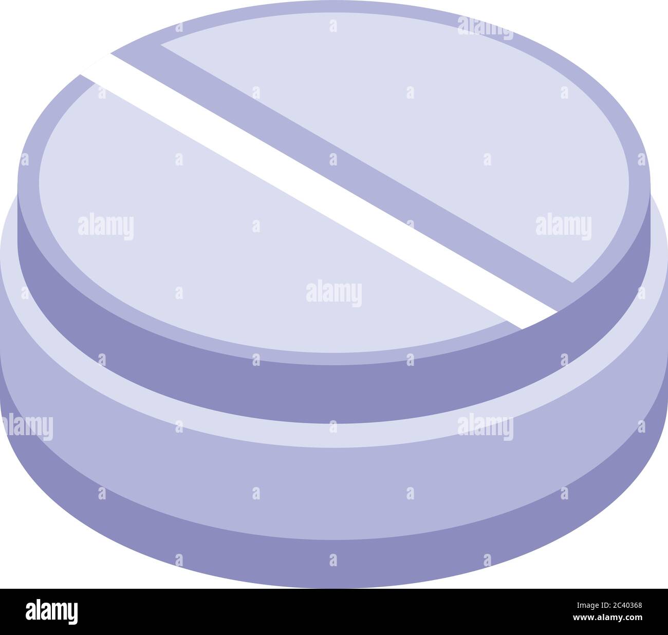 Round nanotechnology pill icon, isometric style Stock Vector