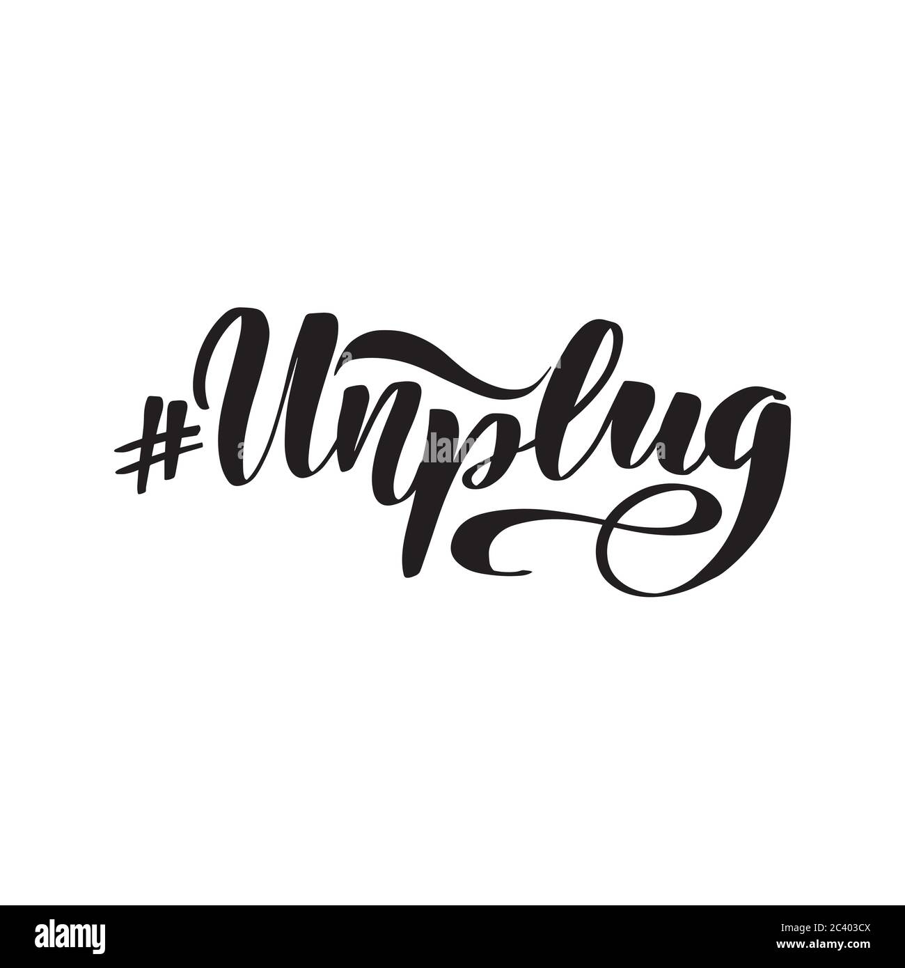 Vector calligraphy illustration isolated on white background. Stock Vector