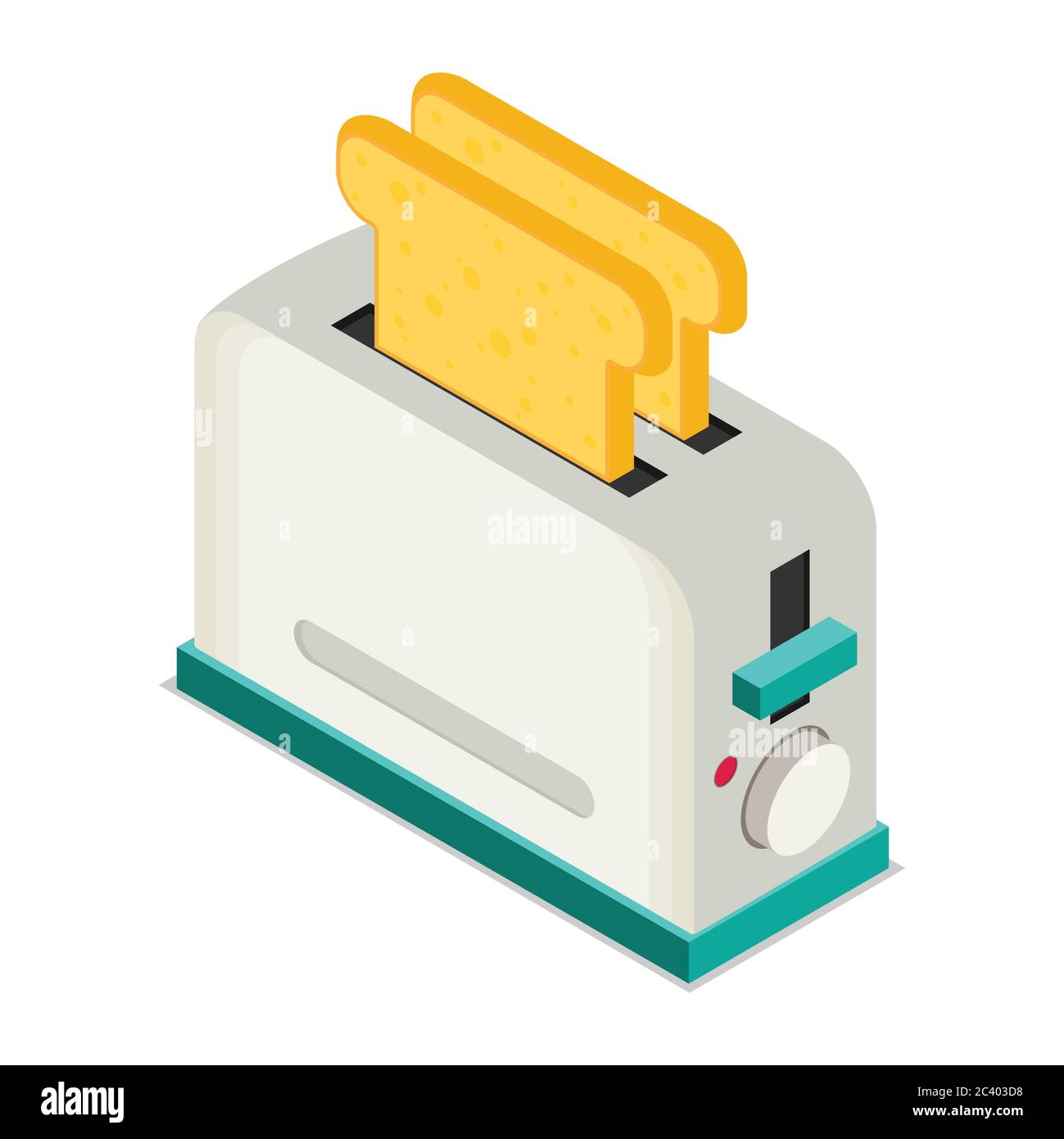 Toaster flat vector icon Stock Vector