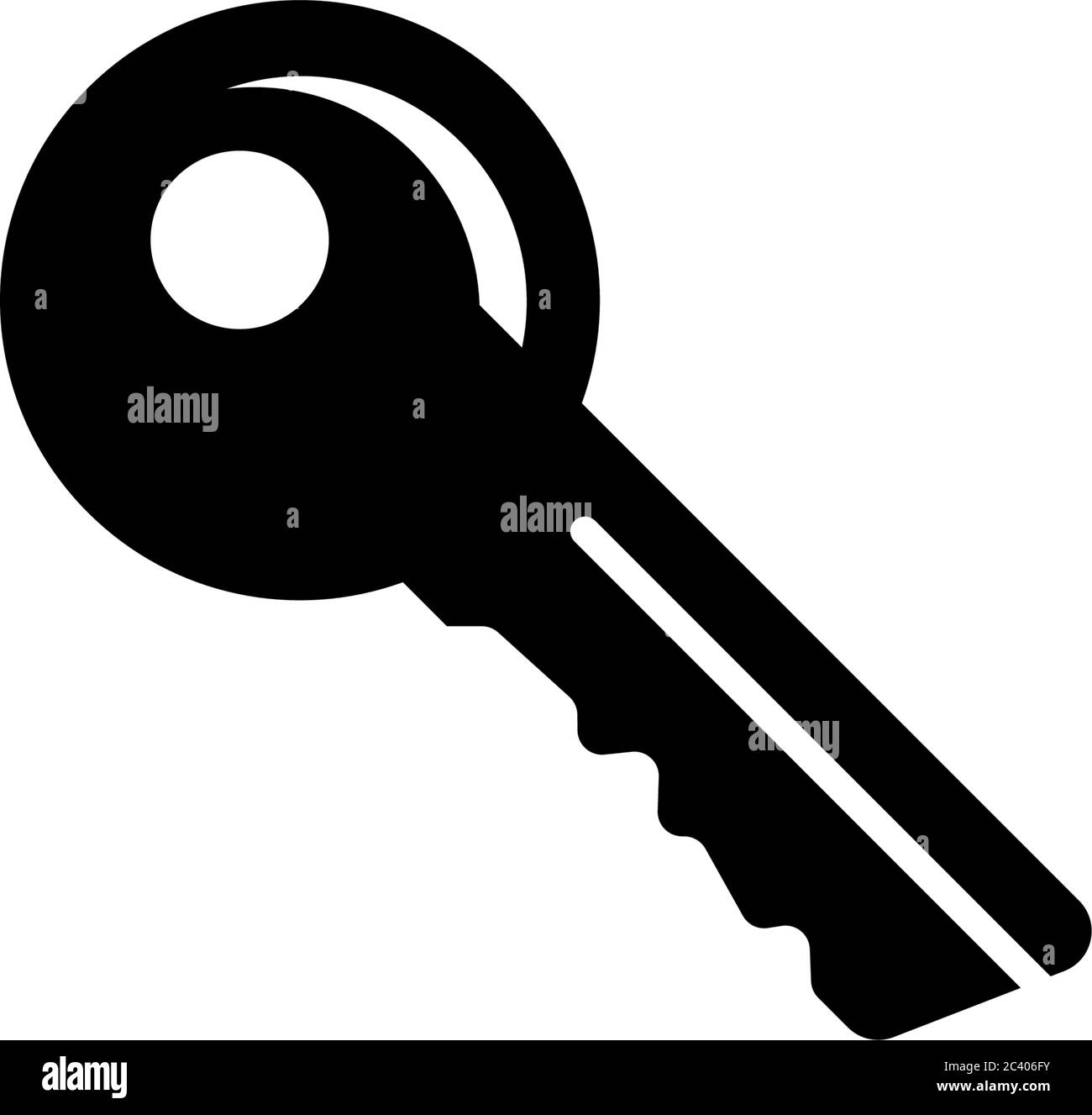 Key Silhouette, Safety Tool, Protection. Flat Vector Icon illustration ...