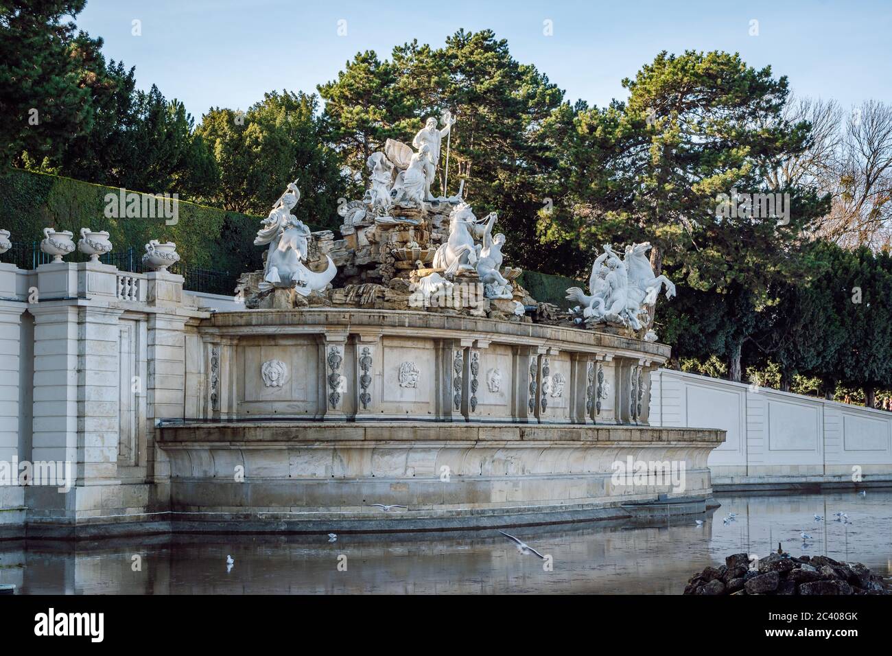 Neptune fountain vienna wien hi-res stock photography and images - Alamy