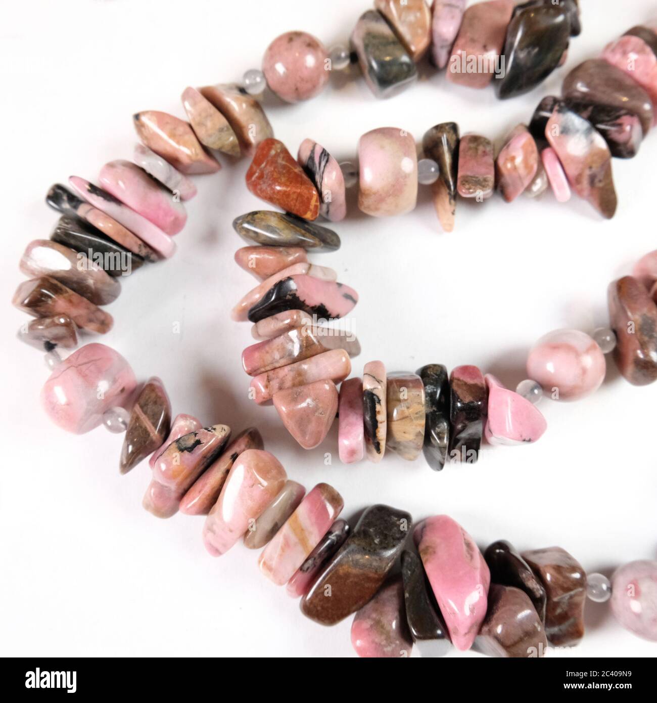 Pink semi deals precious beads