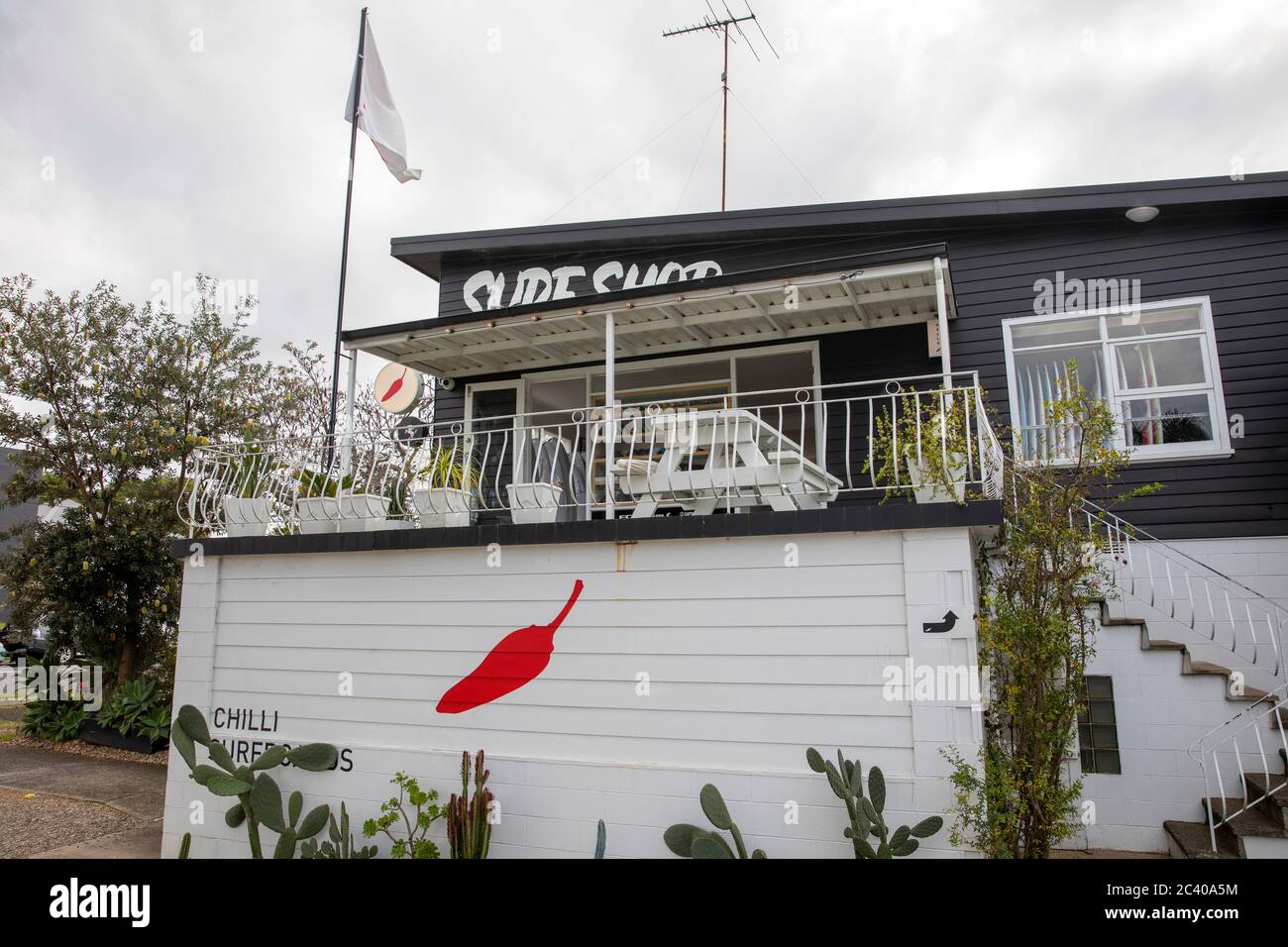 Sydney surfboard shop retailer, chilli surfboards, Australia Stock