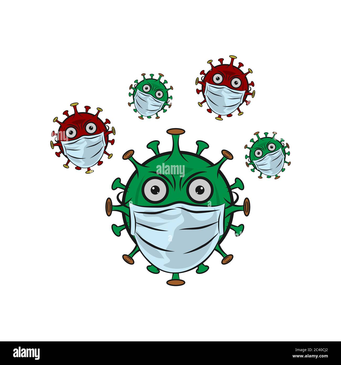 logo corona virus monster characters, covid-19 monsters. outbreak virus logo. Corona virus symbol logo. Stock Vector