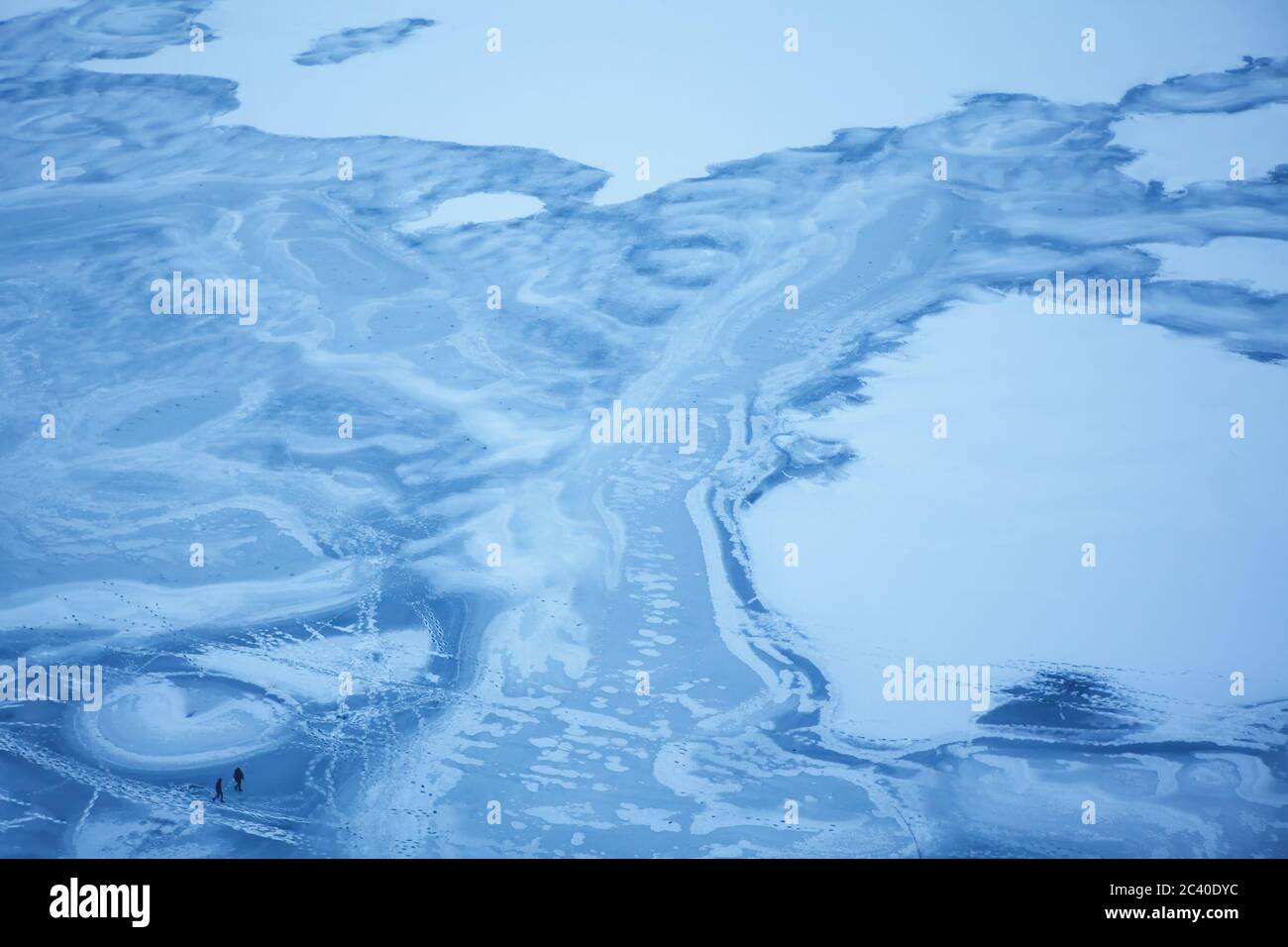 Mist above snowy river hi-res stock photography and images - Alamy