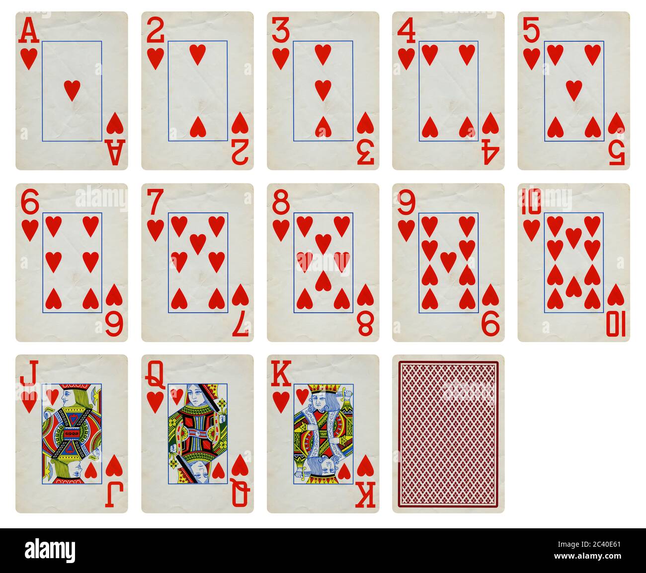 Playing cards, heart suit, joker and back Stock Vector Image & Art - Alamy