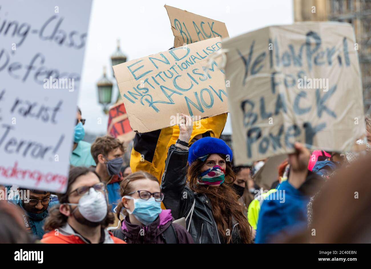 BLM Protest London Stock Photo