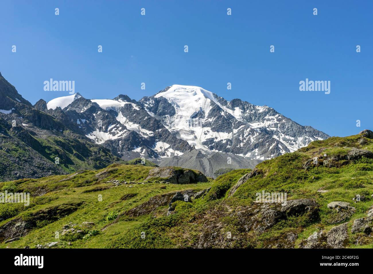 Der Petit Combin im Val de Bagnes, Kanton Wallis Stock Photo