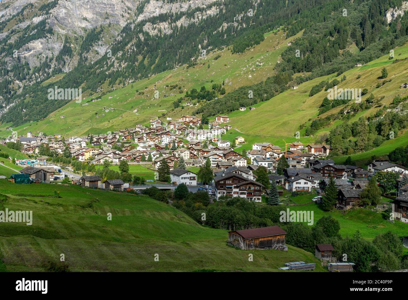 Das Dorf Vals im Valser Tal, Graubünden Stock Photo